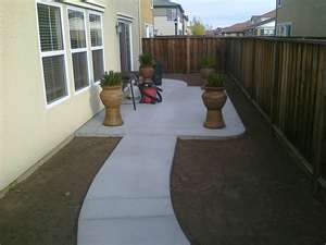 concrete walkway and pad